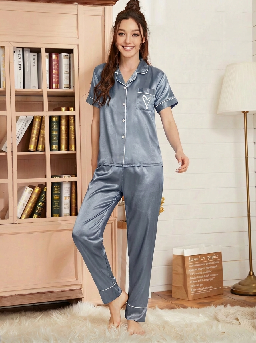 PYJAMA COEUR SATINÉ