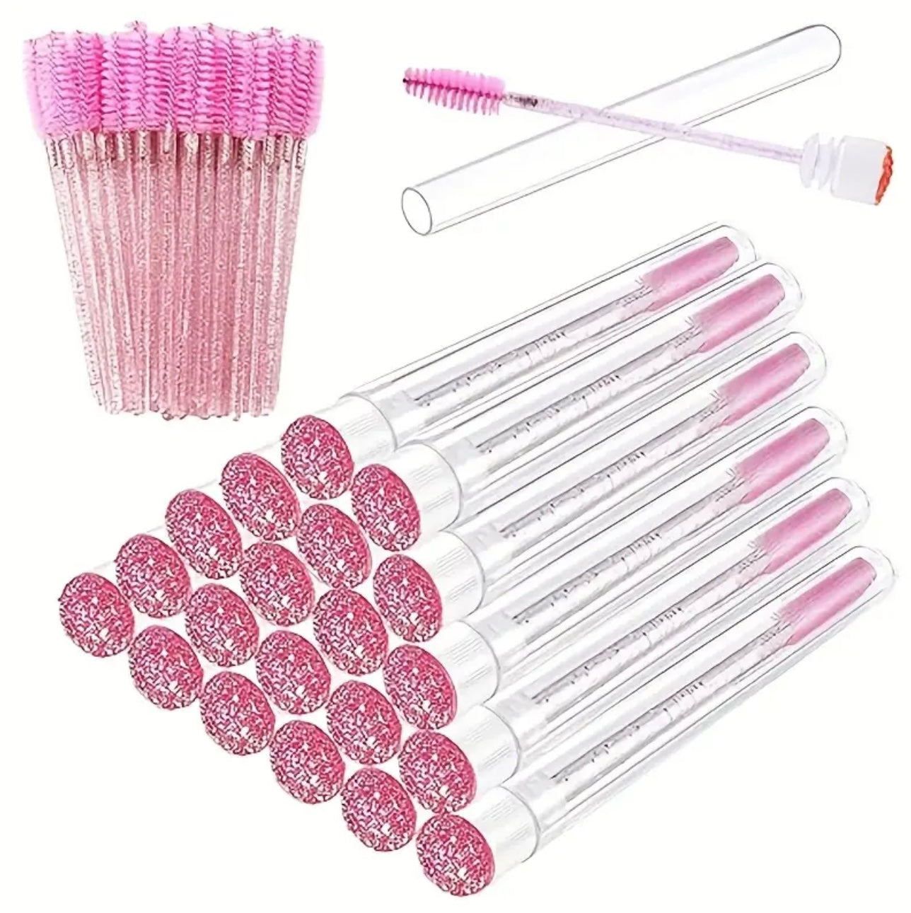 BROSSES CILS ROSE CRISTAL & MINI TUBE SET