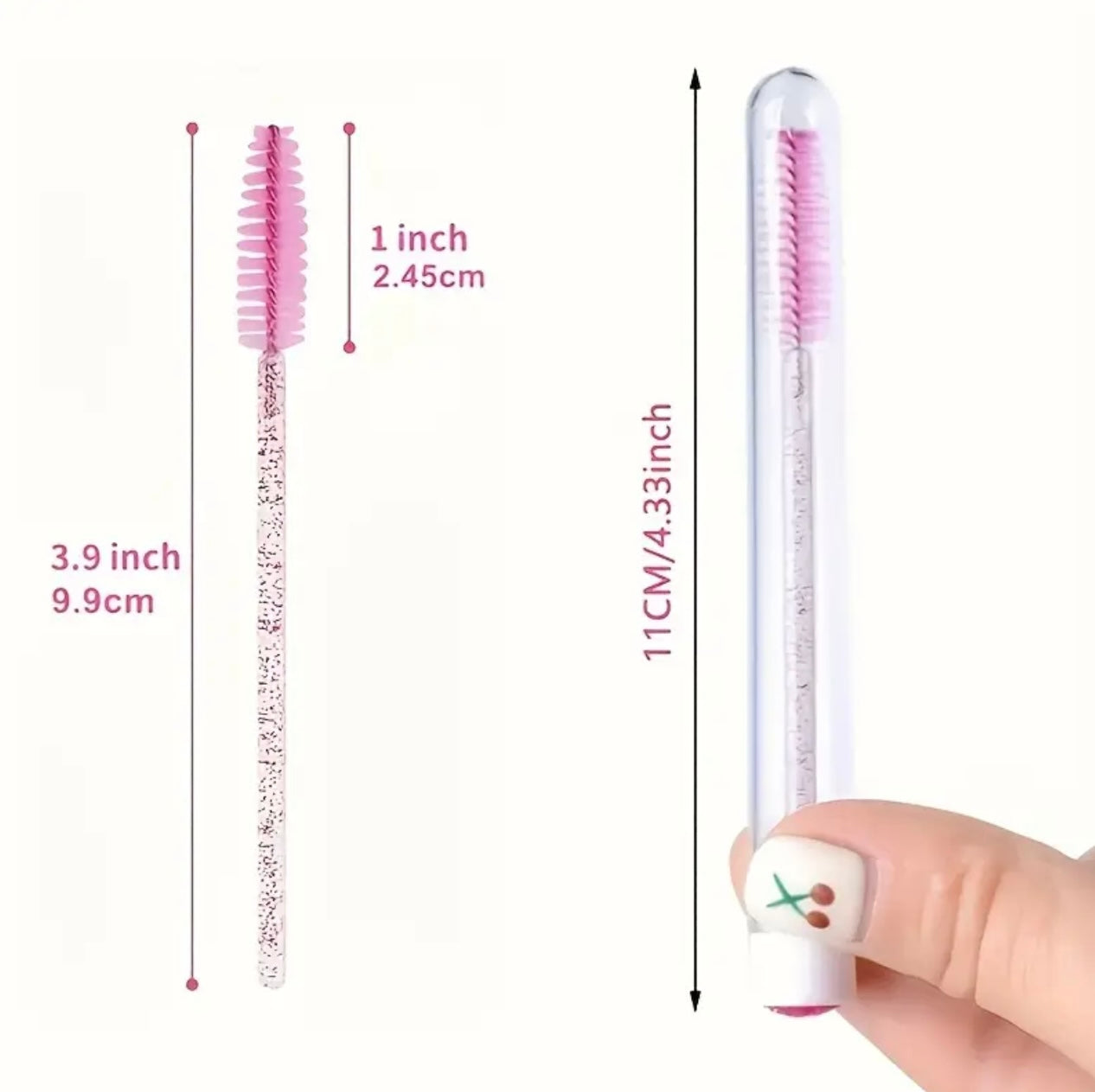 BROSSES CILS ROSE CRISTAL & MINI TUBE SET