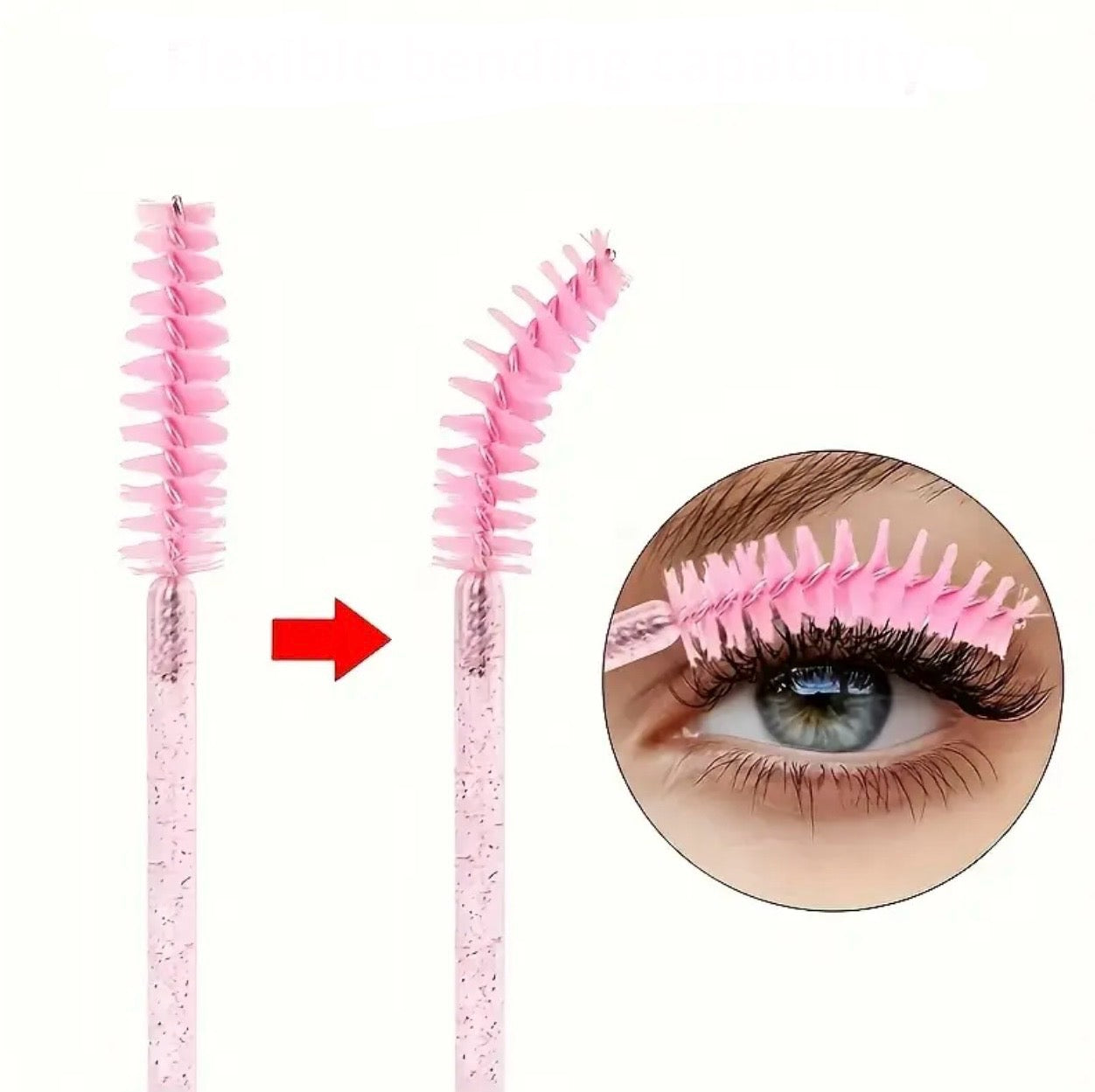 BROSSES CILS ROSE CRISTAL & MINI TUBE SET
