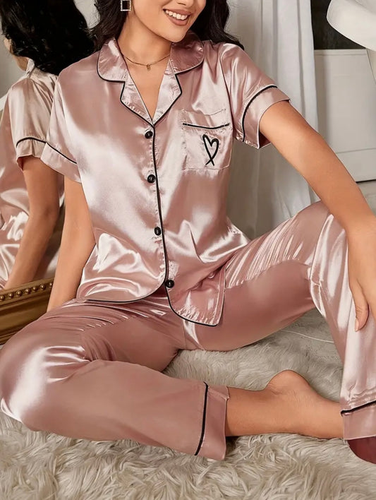 PYJAMA COEUR SATINÉ