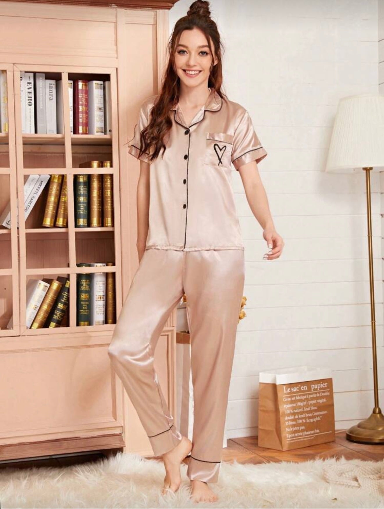 PYJAMA COEUR SATINÉ